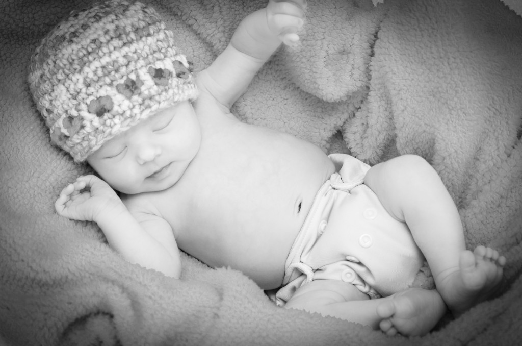 newborn black and white photography